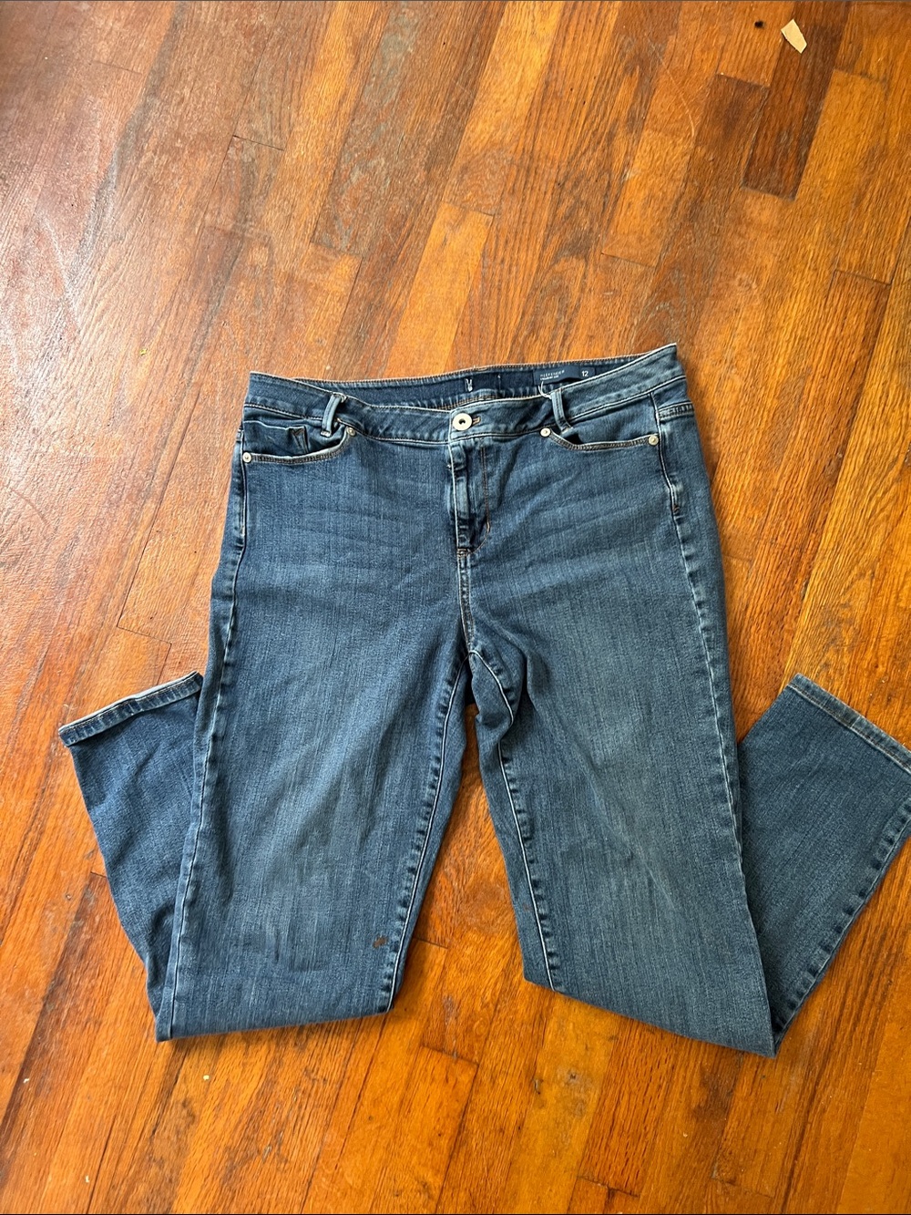 J. Jill Straight Leg Jeans in Dark Blue Denim